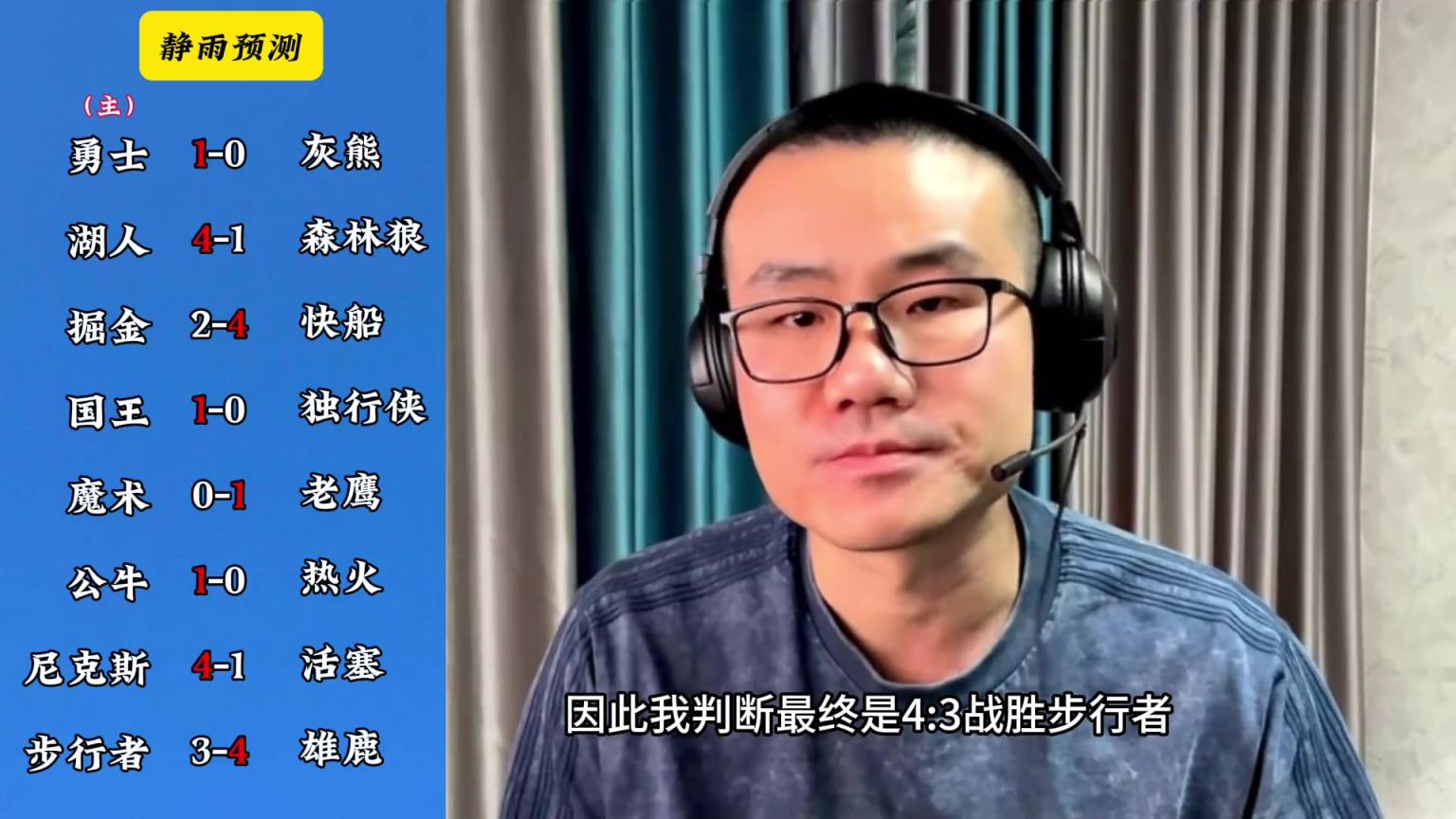 你同意嗎？靜雨對(duì)東西部季后賽球隊(duì)的預(yù)測(cè)：勇贏(yíng)熊 湖船尼鹿晉級(jí)